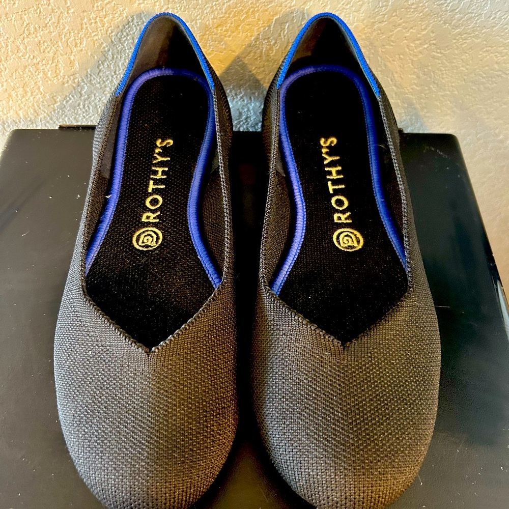 Retired Rothy’s The Flat Size US w9 FIG PYTHON Ballet Flats Shoes C6